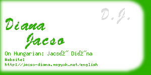 diana jacso business card